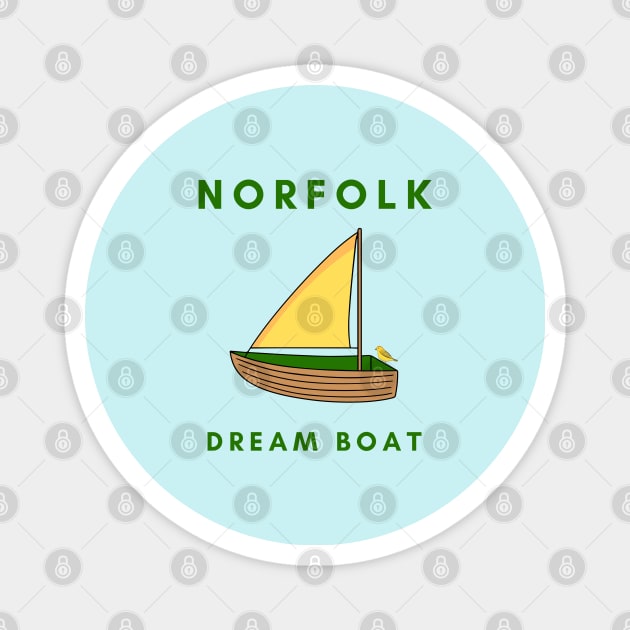 Norfolk Dream Boat Magnet by MyriadNorfolk